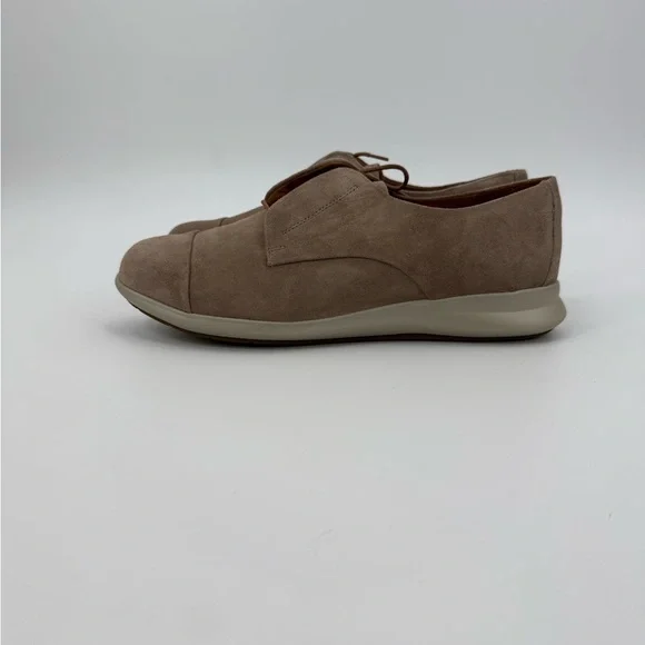 Samuel Hubbard Freedom Stroll Buff Nubuck Taupe Suede Oxford Shoes Size 8 - Picture 13 of 16